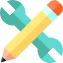 A colorful pencil integrated with a wrench, symbolizing tools for creativity and problem-solving.