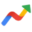 Icon depicting Google Analytics, emphasizing its role in digital marketing and business trend analysis